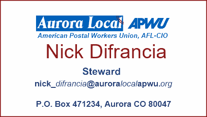 Nick DiFrancia Business Card / Steward