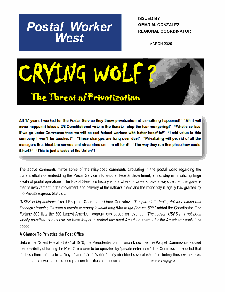 Postal Worker West March 2025 Page 1
